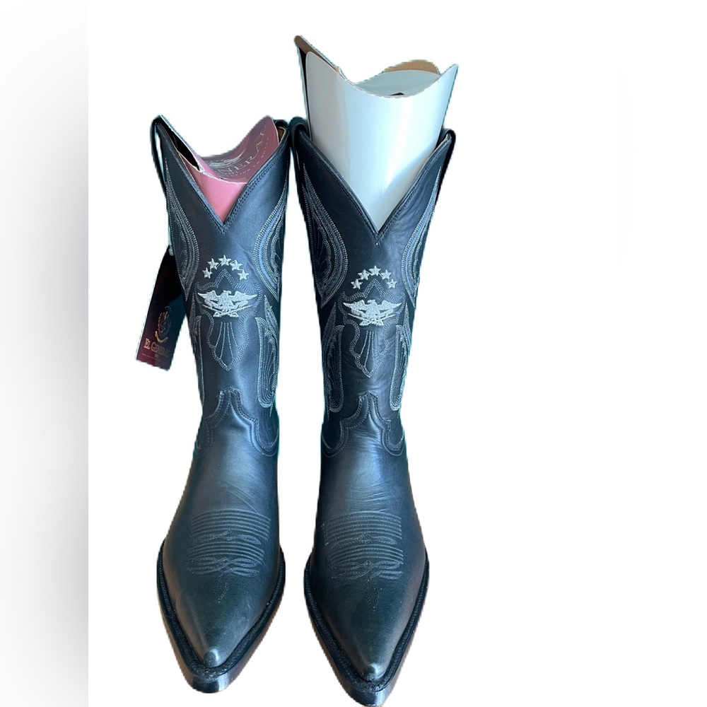 El General Black Men’s PointyToe Cowboy Boots